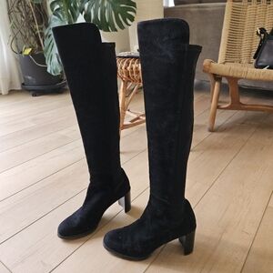 STUART WEITZMAN City microstretch and suede boots